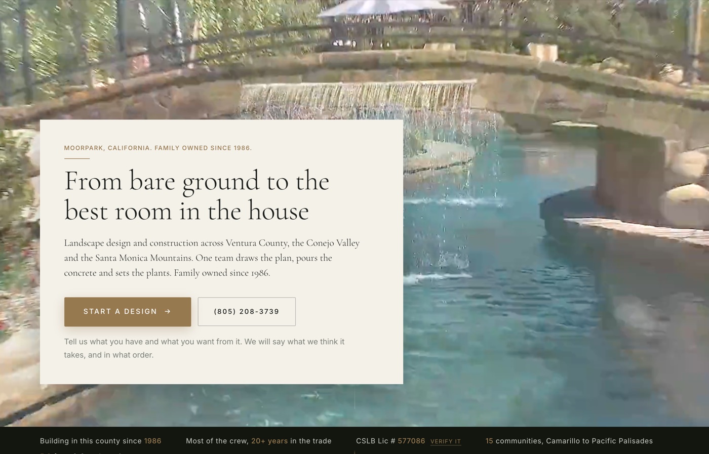 Brooks Landscape and Design website built by Digilu