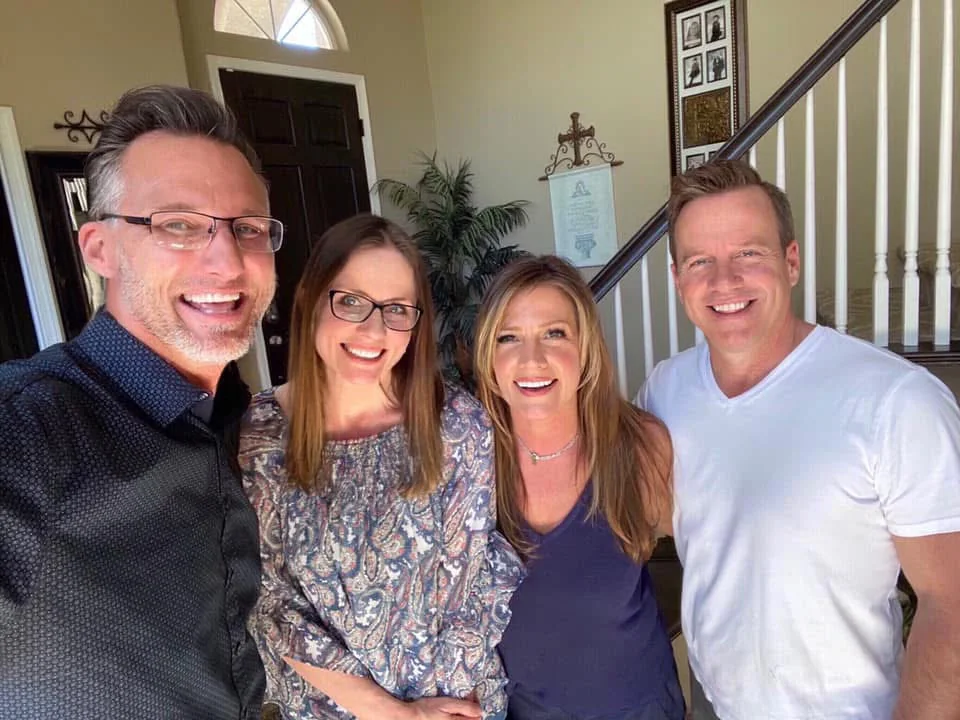 Mike Millett with his sister Laura Guevara, Stacy Flaig and Donnie Flaig