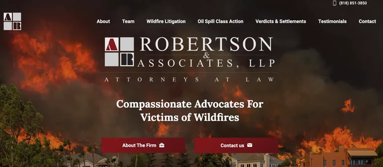 Robertson & Associates website homepage