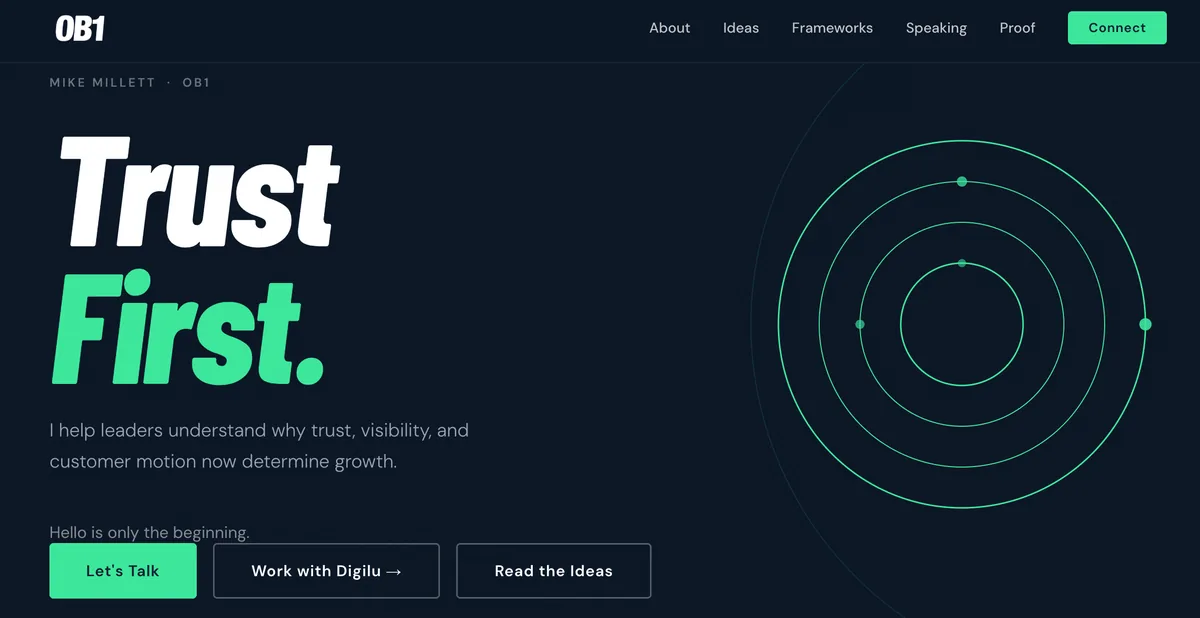 MarketingOB1 Trust First homepage